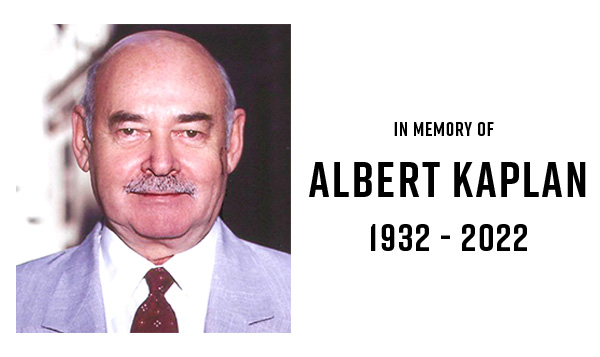 In memory of Albert Kaplan: 1932-2022
